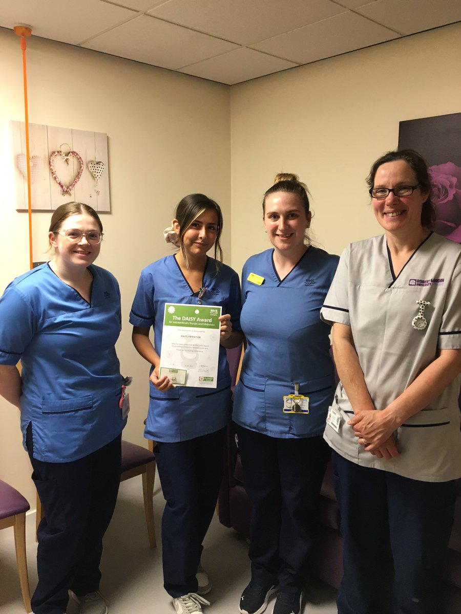 Congratulations to our 2 Daisy award nomination recipients Irene in W7 and Kaitlyn in HDU. They both made a difference to their patients hospital stay. Well done ladies and wear your badge with pride 🌼 #DAISYAward <a href="/DAISY4Nurses/">DAISY Foundation</a> @heleDNTL <a href="/corrine2006/">Corrine Lackie</a> <a href="/DrGrays_Elgin/">Dr Gray's Hospital</a>  <a href="/NHSGrampian/">NHS Grampian</a>