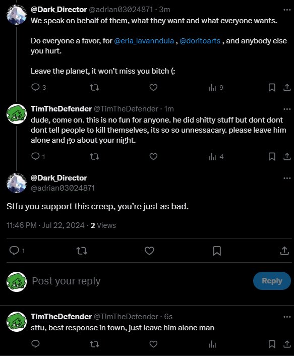 Honeymustard142's tweet photo. People. We need to take action. This dude right here in these screenshots has been encouraging suicide and treating my friend. Please. Report this dude. He has no respect and wants my friend Gone. Spread the word people 
#justiceforpuff https://t.co/SzzypI7IOf