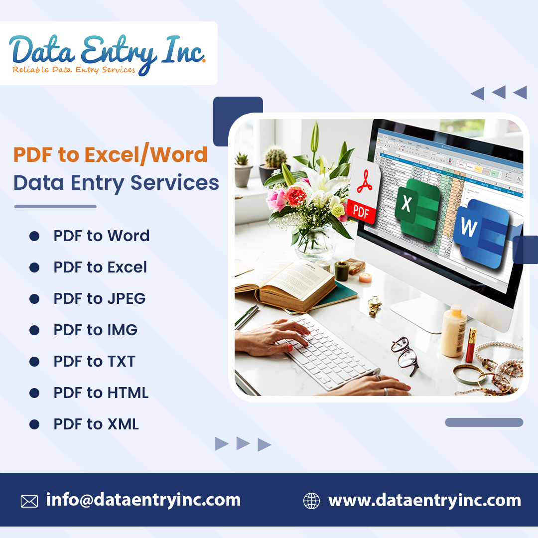Data_Entry_Inc's tweet photo. At Data Entry Inc., we excel in converting PDFs to editable Excel and Word files. Our dedicated team ensures data accuracy and efficiency in every project. 
To know more - https://t.co/XQCZyfeyWS 
#pdfdataentryservices, #pdftoexceldataentry, #pdftoexceldataentryservices https://t.co/rF4k4J7Lq8