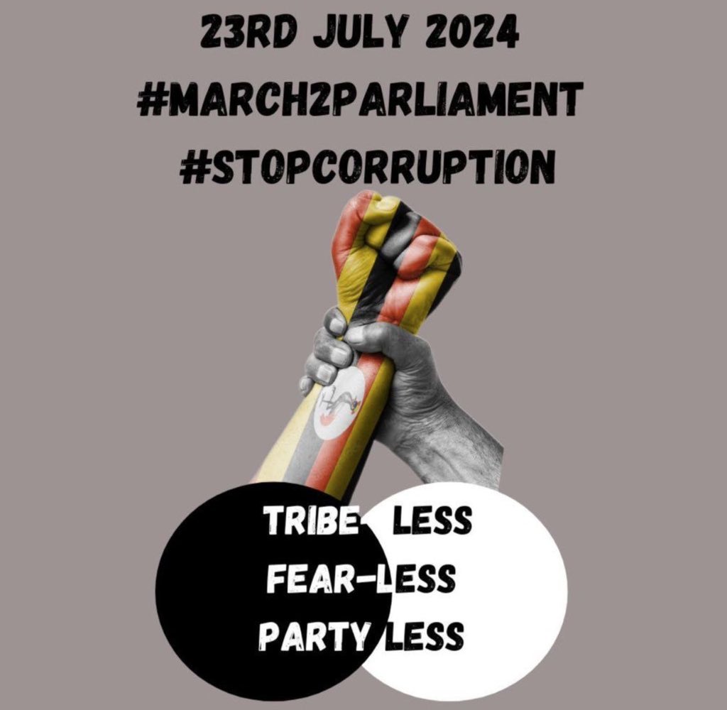 GenKatusiime's tweet photo. Proud of my country. #March2Parliament #StopCorruptionTuesday #M7MustGo https://t.co/eu7dv7vSiS