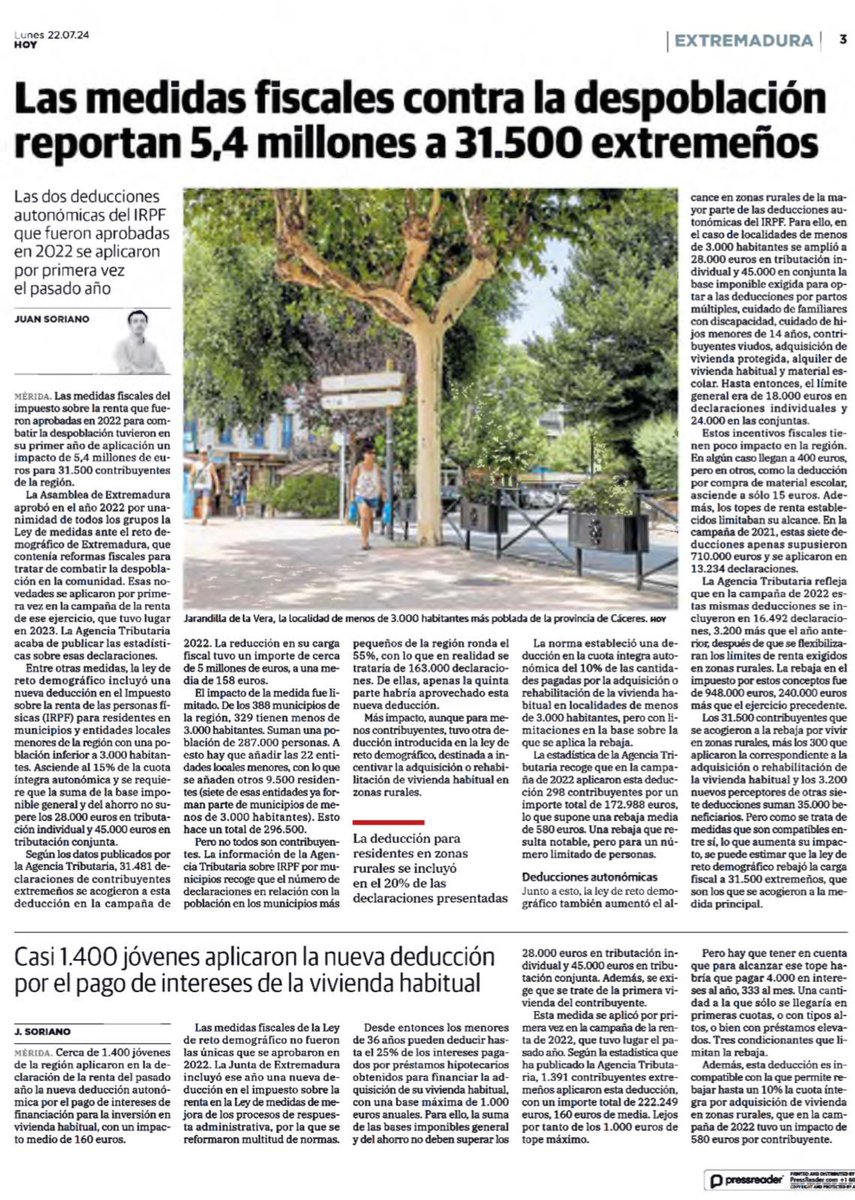 MejiasTapia's tweet photo. Aquí vemos algunos de los efectos conseguidos en el mundo rural por la Ley de medidas ante el reto demográfico de  Extremadura y por las medidas fiscales aprobadas por el anterior Gobierno Socialista presidido por @GFVara. @psoeex. https://t.co/d3vCU3q50Q
