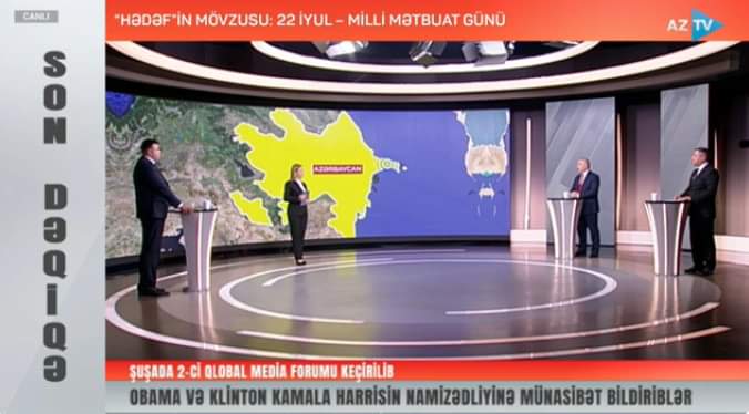 AzerAllahveran1's tweet photo. 22.07.2024-cü il tarixdə saat 17:00-da #AZTV-nin canlı efirində yayımlanan #HƏDƏF verilişində “Yalan məlumatların ifşası: Dezinformasiyaya qarşı mübarizə” mövzusunda keçirilən 2-ci #Şuşa #Qlobal #Media #Forumunda qaldırılan məsələlər müzakirə olundu. https://t.co/RChu5xlq8T