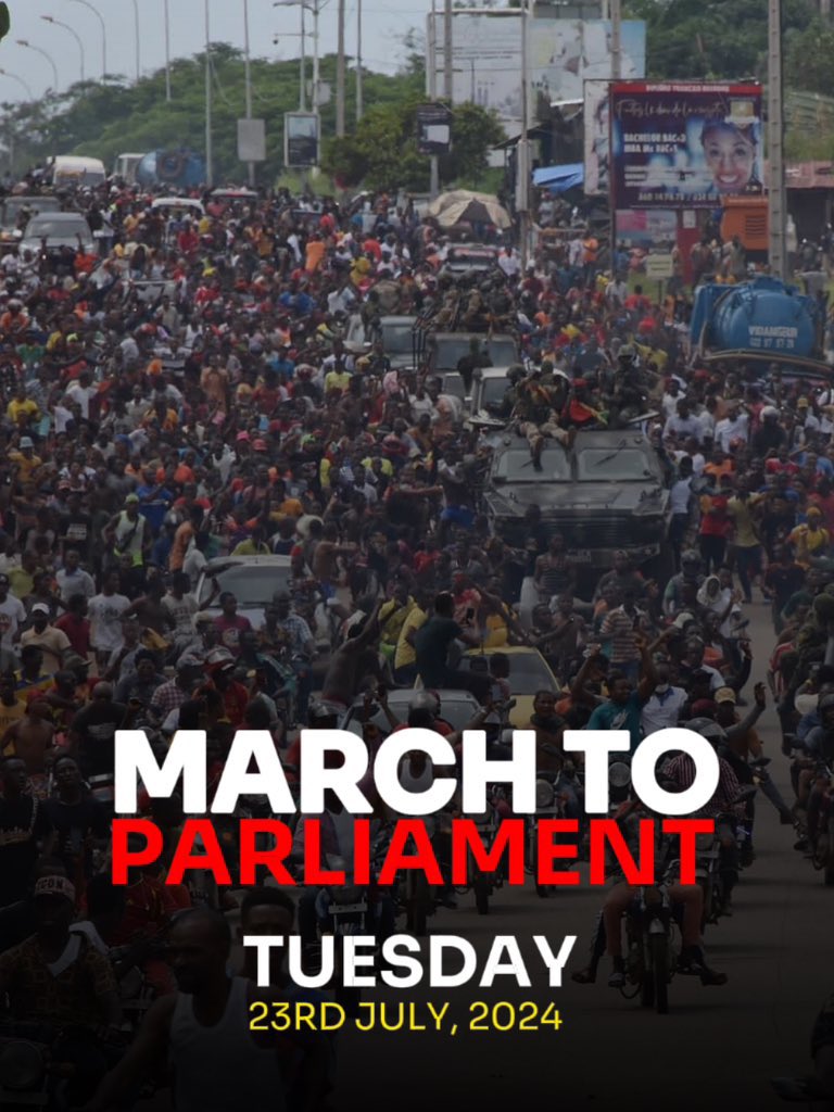 ronnieagabajr's tweet photo. The People's call
In revered halls of power, a call resounds
For Speaker Among to step down, her tenure unsound
A symbol of a system that's lost its way
Resignation, the first step, come what may
#March2Parliament
#StopCorruption
#StopCorruptionNow
#StopCorruptionTuesday https://t.co/PVsTvaVQbt