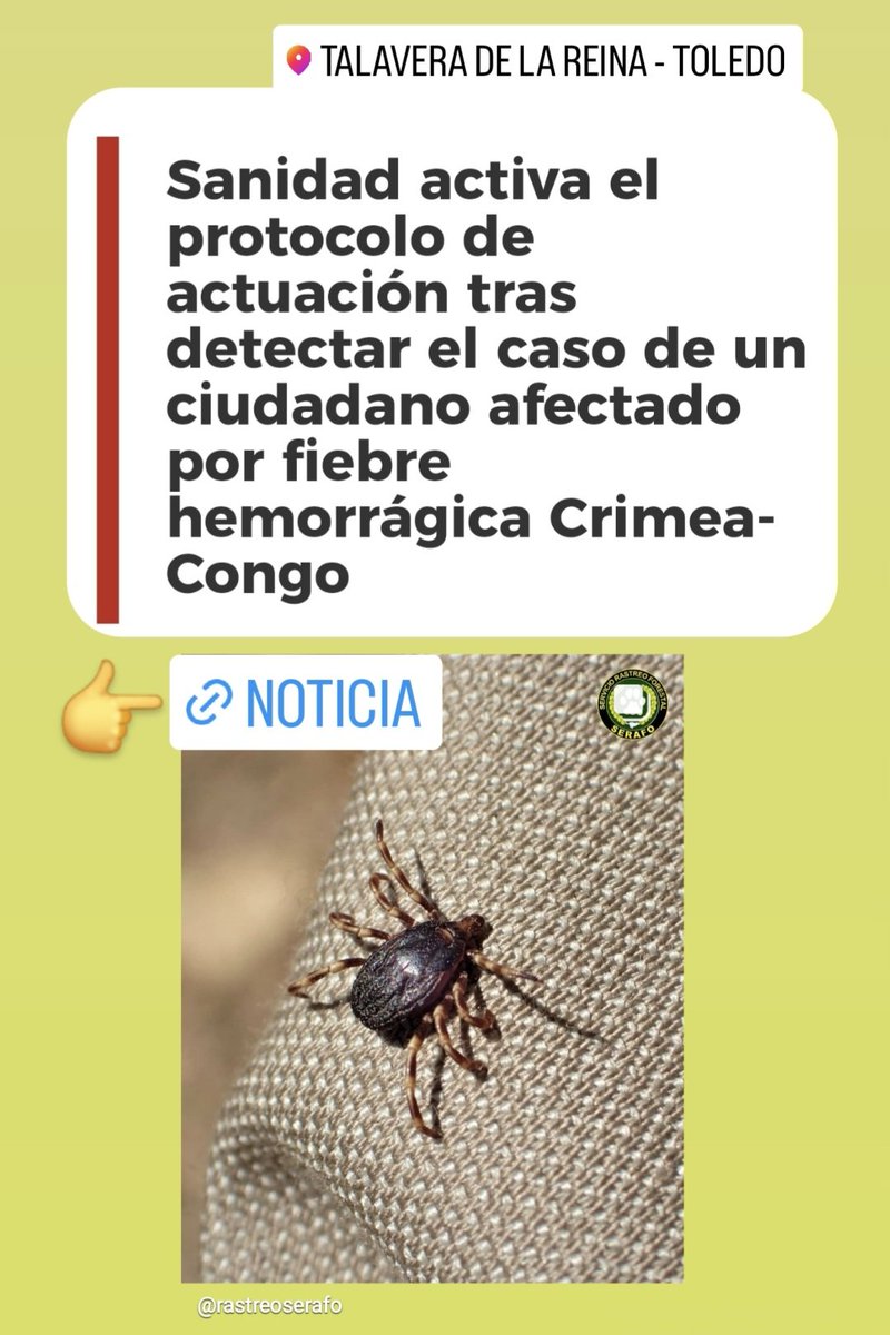 Caso confirmado de fiebre hemorrágica de Crimea-Congo en Talavera de la Reina. La Unidad de Aislamiento de Alto Nivel del Hospital Universitario La Paz-Carlos III de la Comunidad de Madrid ha sido activada para el manejo y cuidado del paciente
comunidad.madrid/noticias/2024/…