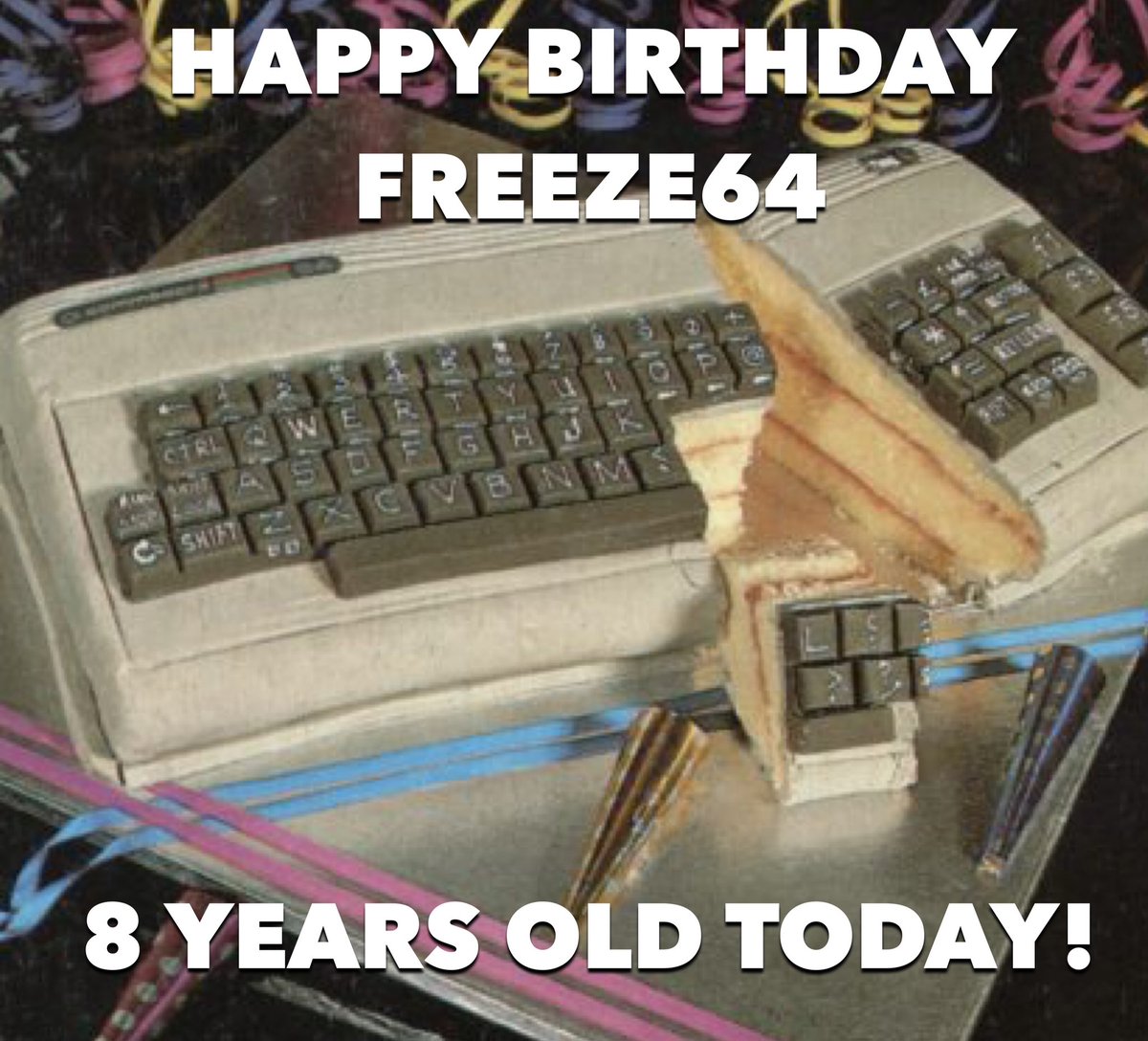 HAPPY BIRTHDAY… FREEZE64!
8 years ago to this very day, I sat down, opened Microsoft Word, and I started to produce the first issue of FREEZE64.
8 years, 68 issues and 2 specials later, it’s still going strong!
Here’s to another eight!
FREEZE64.com
#Commodore64 #C64