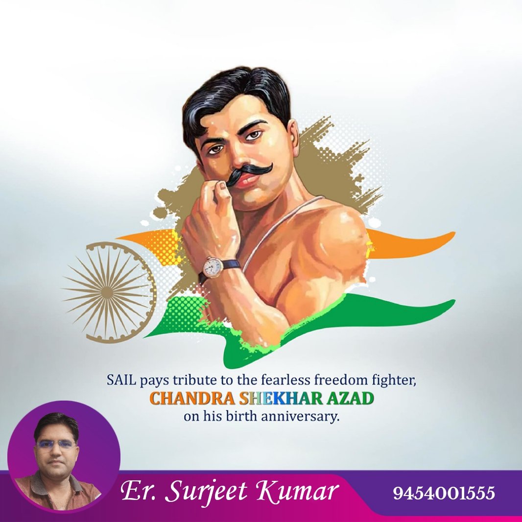 iKumarSurjeet's tweet image. ऐसी जवानी किसी काम की नहीं, जो मातृभूमि के काम न आ सके --- चंद्रशेखर आजाद