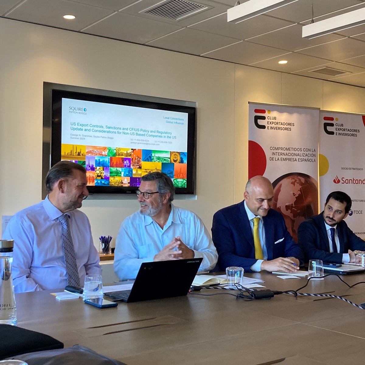 🤝 Club de Exportadores celebra un exclusivo desayuno de trabajo con <a href="/SPB_Global/">Squire Patton Boggs</a> y George Grammas sobre sanciones, inversiones y regulación en EE. UU.

¡Muchas gracias a todos! 🌍💼 #Networking #Internacionalización
