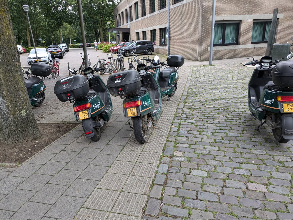 mrtsoft's tweet image. Ook vandaag is de strook voor #blinden nog steeds bezet door de #deelschroot van @ridefelyx . Ook @shertogenbosch doet al dagen niets.... #felyxchallenge #rosmalen
Zouden we alles op moeten pakken en voor het stadhuis moeten zetten om het probleem zichtbaar te krijgen?