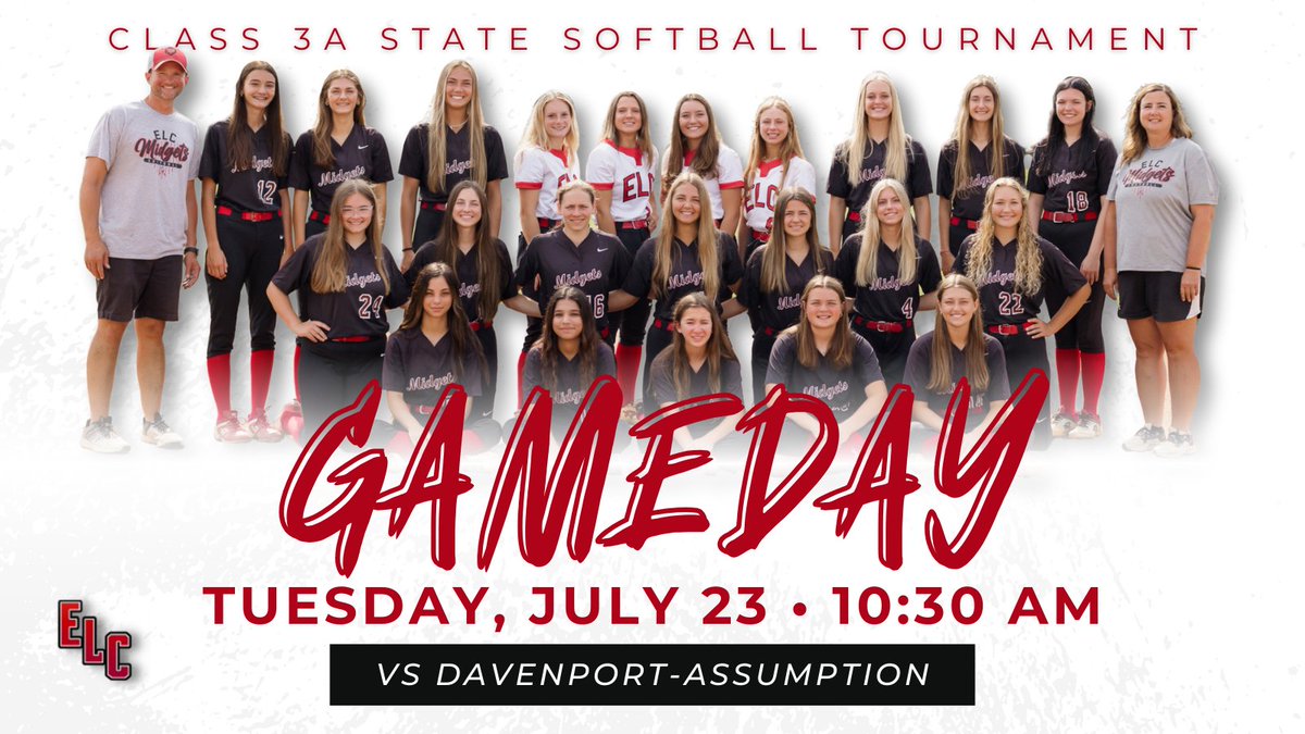 ELC (@proud2belc) on Twitter photo ๐ฅ <a href="/ELCSBALL/">ELC Softball</a> takes on Davenport-Assumption today in the first round of the 2024 IGHSAU State Softball Tournament! First pitch is at 10:30 am. Let's go Midgets!
๐๏ธ $15 (includes gate entry and parking - make sure to select the correct date)
๐ tickets.gobound.com/tickets/eventsโฆ ๐ฅ <a href="/ELCSBALL/">ELC Softball</a> takes on Davenport-Assumption today in the first round of the 2024 IGHSAU State Softball Tournament! First pitch is at 10:30 am. Let's go Midgets!
๐๏ธ $15 (includes gate entry and parking - make sure to select the correct date)
๐ tickets.gobound.com/tickets/eventsโฆ
