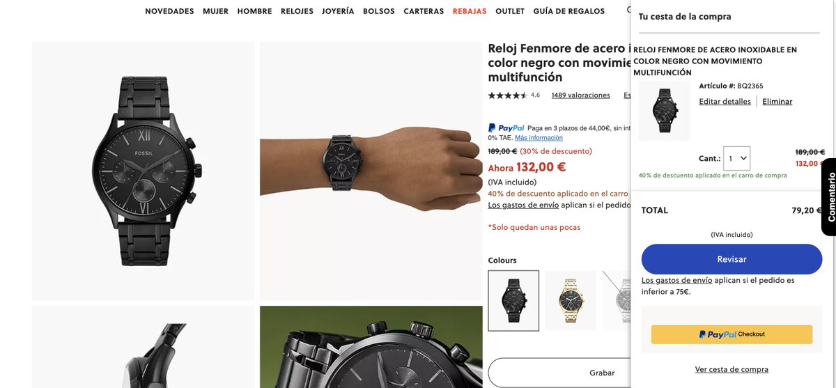 DavidCreciendo's tweet image. @icyopro23 Fossil selling out their inventory?
Influx of cash?
30% discount and now an additional 40% discount applied when you add into the shopping cart... 
Getting some cash on hand?
Time to buy another one and support the cause
189,00-&amp;gt;79,20 Euro
#Fossil #FOSL