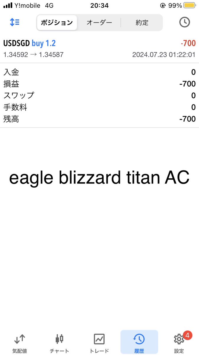 hiroakabeast's tweet photo. 本日収支
swallow blizzard Axiory 利益
eagle blizzard
MT5 なし
XM なし
TITAN 利益
TITAN another currencies 損失
IC なし
AXI なし
phoenix blizzard Ω なし
peacock なし
owl なし
elephant ポジ1
stork なし
HYM なし
wolf なし

明日の稼働に関して
eagle blizzard JPY停止
swallow blizzard JPY停止
phoenix blizzard Ω  停止
peacock 停止
wolf、HYM、owl、elephant、stork 通常稼働

明日は僕は上記で予定しています☺️

全ea収支は☟オプチャにて
https://t.co/gC94bK5T2i