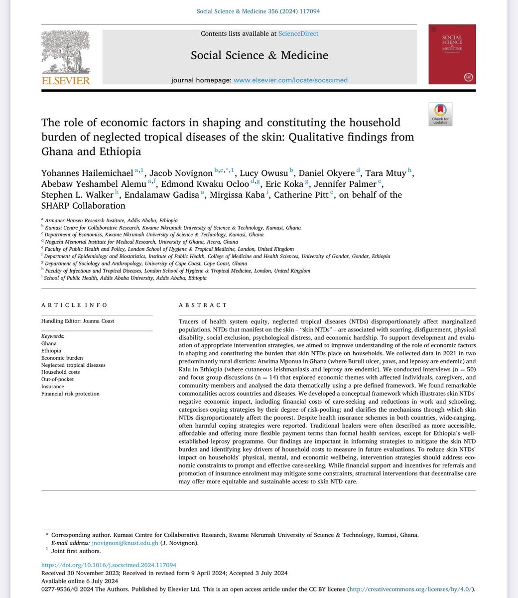 jacob novignon (@nonjake) on Twitter photo Our latest publication from <a href="/skin_africa/">Skin Health Africa Research Programme</a> proj reveals the crucial role of econ factors in shaping careseeking and coping strategies, creating a feedback loop that further exposes vulnerable hh’s to econ hardship. Read more 👉🏾lshtm.ac.uk/research/centr… <a href="/KCCR_GH/">Kumasi Centre for Collaborative Research (KCCR)</a> <a href="/EconomicsKnust/">Dept. of Economics, KNUST </a> Our latest publication from <a href="/skin_africa/">Skin Health Africa Research Programme</a> proj reveals the crucial role of econ factors in shaping careseeking and coping strategies, creating a feedback loop that further exposes vulnerable hh’s to econ hardship. Read more 👉🏾lshtm.ac.uk/research/centr… <a href="/KCCR_GH/">Kumasi Centre for Collaborative Research (KCCR)</a> <a href="/EconomicsKnust/">Dept. of Economics, KNUST </a>
