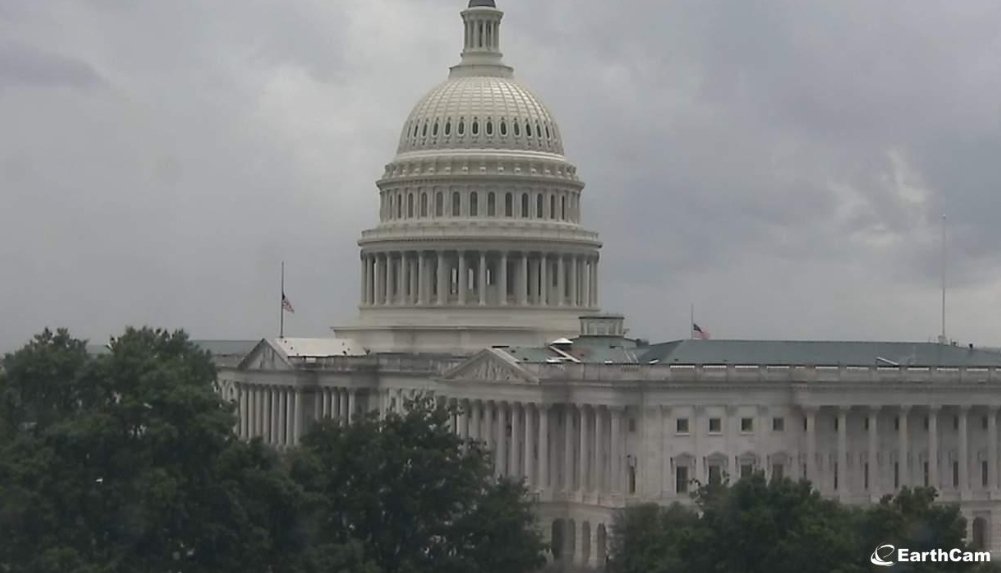 The flag on the Capitol in Washington is at half-mast.