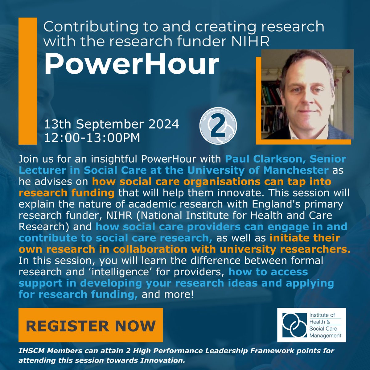 IHSCM πππ³οΈβπ (@ihm_tweets) on Twitter photo Join us for a PowerHour on 13th Sept at 12pm as Paul Clarkson advises how social care organisations can tap into research funding that will help them innovate!
Register: zurl.co/b40D π
Not to be missed!
@LincolnshireCa1 <a href="/NottsCareAssoc/">Nottinghamshire Care Association</a> @gcpagroup <a href="/SueJonesIHSCM/">Sue Jones ππ she/her</a> Join us for a PowerHour on 13th Sept at 12pm as Paul Clarkson advises how social care organisations can tap into research funding that will help them innovate!
Register: zurl.co/b40D π
Not to be missed!
@LincolnshireCa1 <a href="/NottsCareAssoc/">Nottinghamshire Care Association</a> @gcpagroup <a href="/SueJonesIHSCM/">Sue Jones ππ she/her</a>