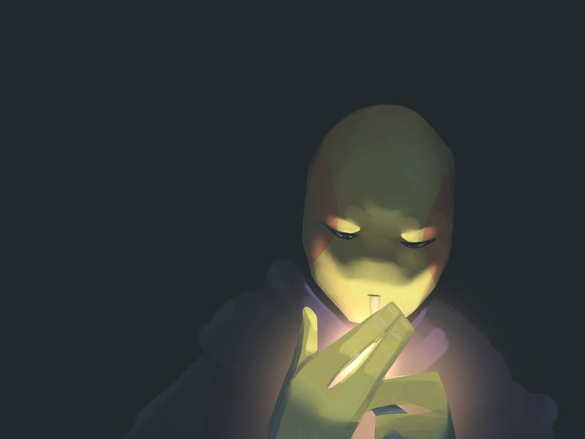 PolyFreda's tweet photo. When the stress of being a leader becomes too much and the jokes no longer help him cope, 🩵 sneaks out to smoke a cigarette or two, because I smoke as well and I need to project on my precious boy!

#rottmnt #tcest ff
#rottmntleo https://t.co/kClBoC7MiO