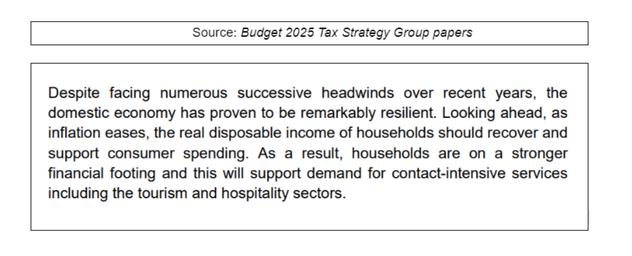 The new Department of Finance narrative against the reinstatement of the 9% VAT rate for food-led businesses claims that easing inflation will lead to increased consumer spending in restaurants, pubs and cafés in the coming months. [See below].

This argument against VAT9 ignores