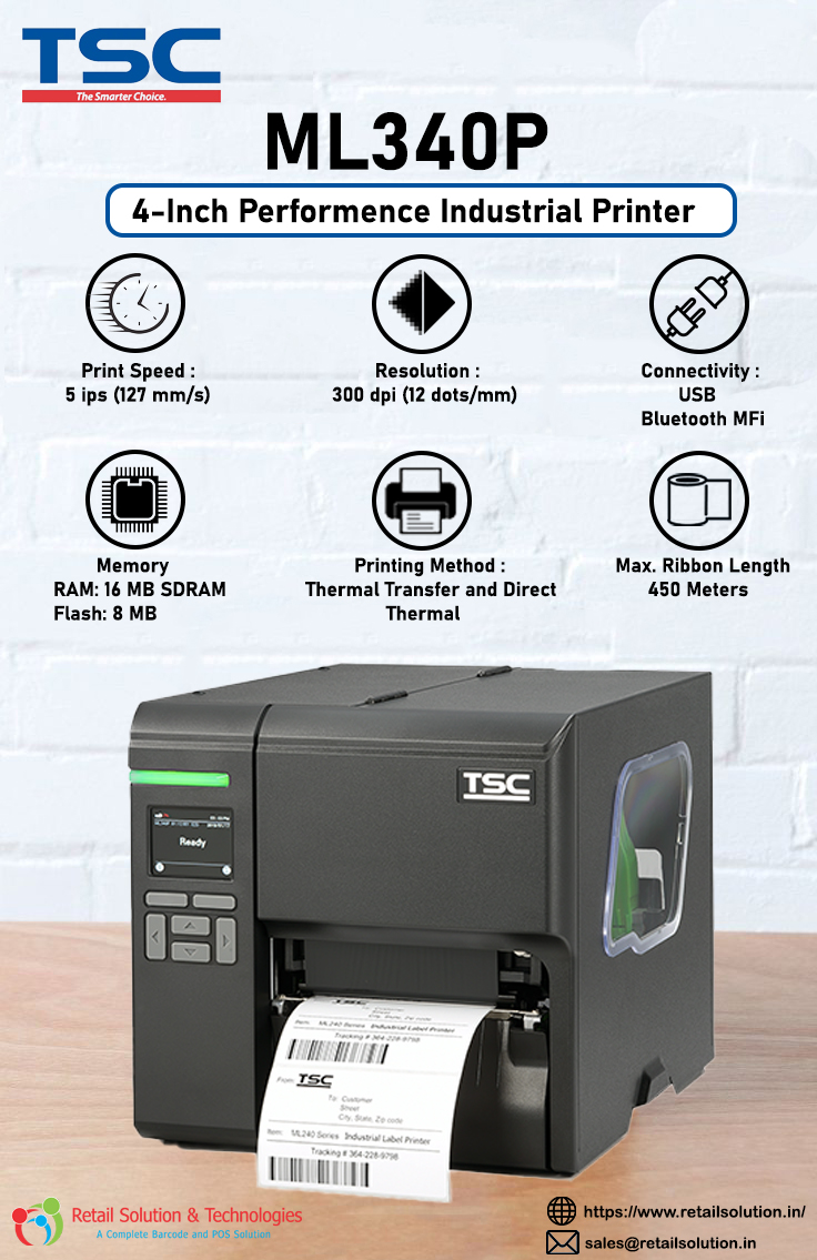 RetailSolnTech's tweet image. TSC ML340P 4-Inch Performance Industrial Printer Features!!

Explore more at retailsolution.in
#tsc #printer #barcodeprinter #aidc #tuesday #tuesdayvibe