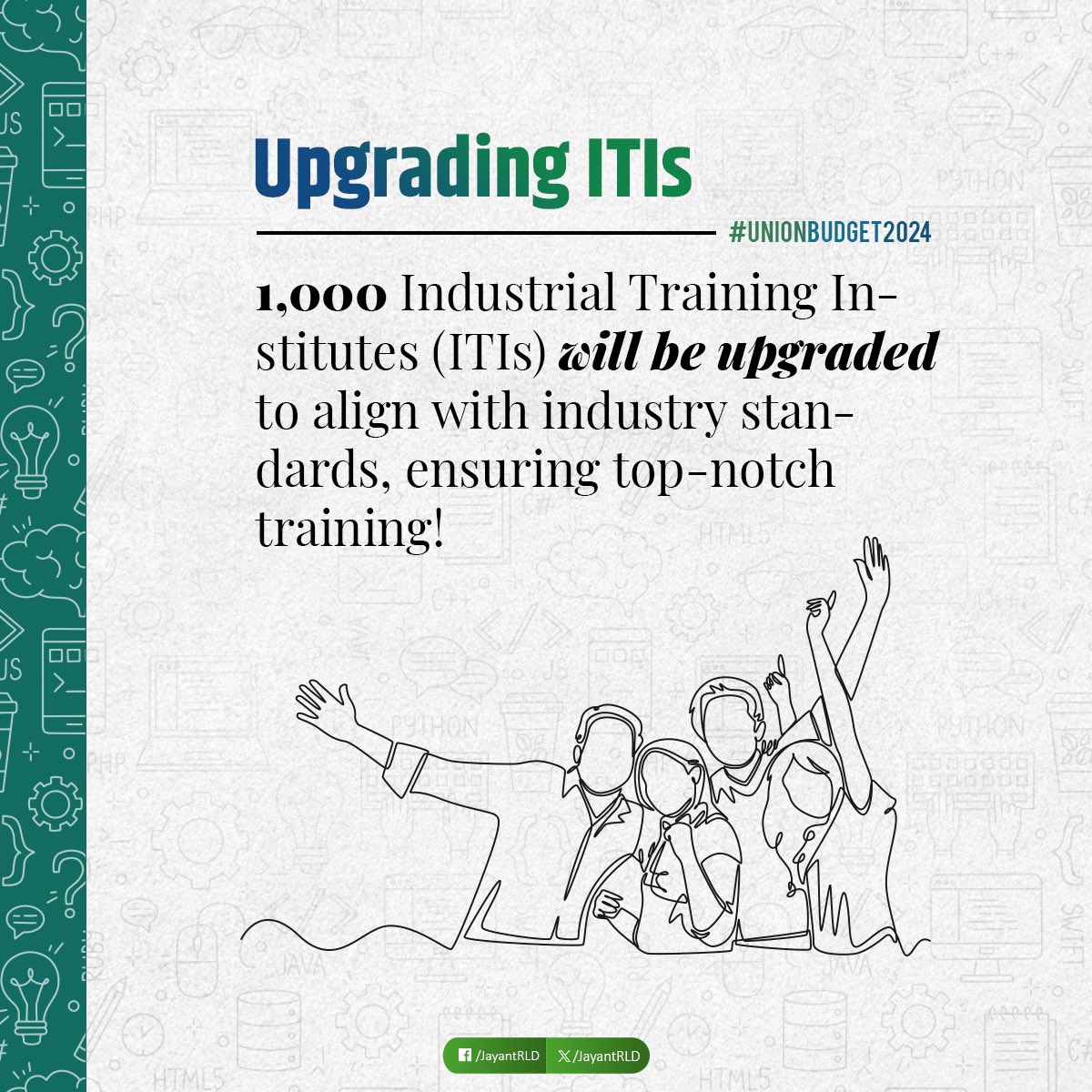 A budget that Empowers India's future! 

The Ministry of Skill Development &amp; Entrepreneurship aims to skill 20 lakh youth, provide enhanced skill loans, offer industry exposure to 1 crore youth &amp; upgrade 1000 ITIs over the next 5 years. Every skilled youth is a Change Maker!