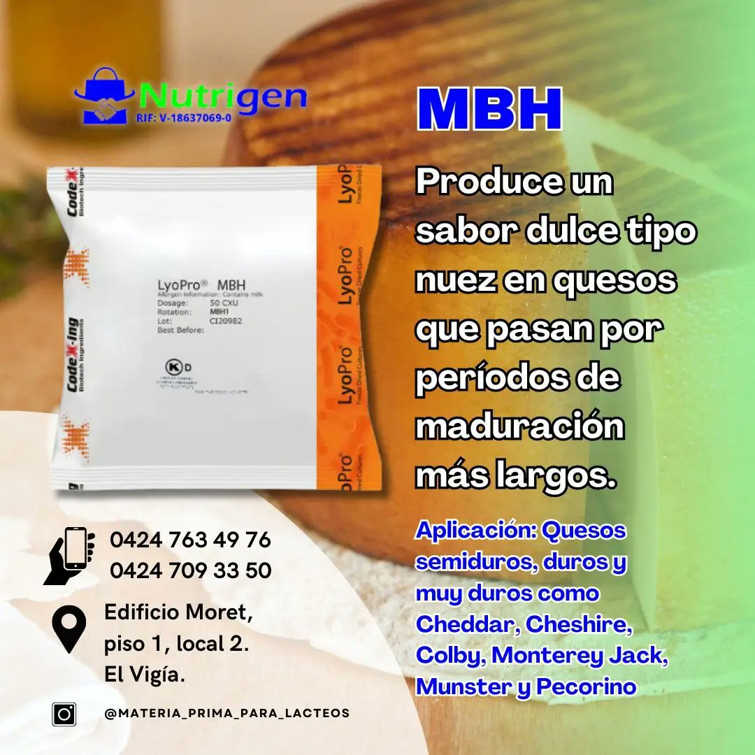 holiouy's tweet photo. 🧀 ¡Potenciando el sabor de tus quesos! 🧀

 Nutrigen te presenta los cultivos que realzarán la textura y el sabor de tus productos.

 #Nutrigen #Cultivos #Quesos #SaborExcepcional #CalidadSuperior 

📲04247634976
📲04247093350

📌Av. Bolívar. Edif. Moret, piso 1 - local 2. https://t.co/Tzf914qEVN