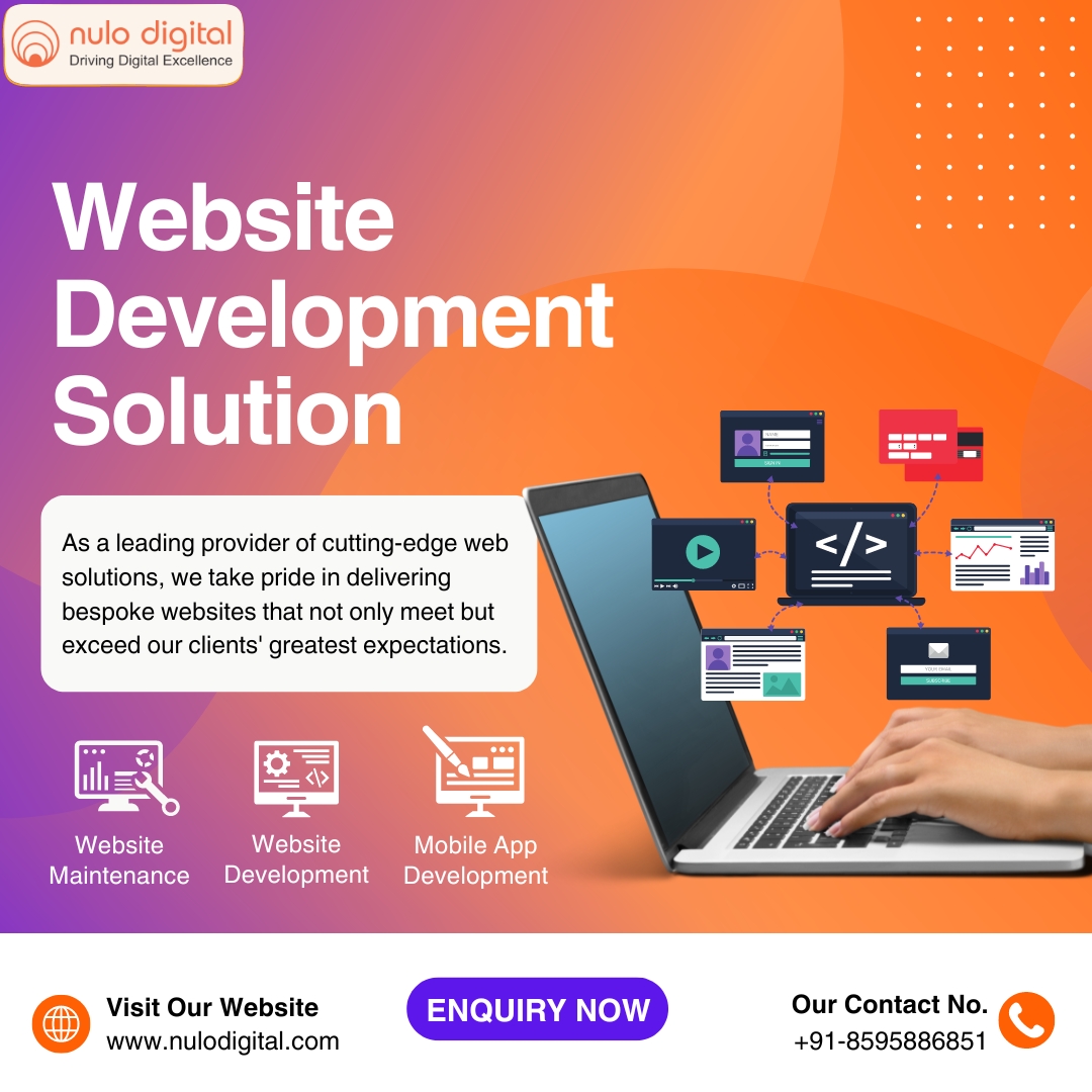Nulodigital's tweet photo. Unlock the full potential of your online presence with our expert website development solutions. Tailored to your needs, we deliver seamless, user-friendly, and visually stunning websites. Contact us at +91-8595886851 or visit https://t.co/VvfdMEVcK7. #WebDevelopment #NuloDigital https://t.co/ny2ah6YFWu