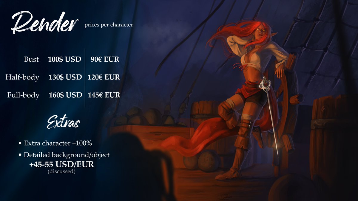 pyromairon's tweet image. 🌞July slots open!🌛

{ 4 } slots of any type are available!
I&apos;ll count remaining below 👇

💫Contact:
• Email: pyromairon.art@outlook.com
• Discord: pyromairon

✨Form &amp;amp; ToS: pyromairon.carrd.co/#tos