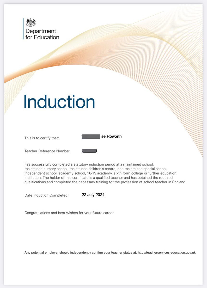 RoworthPE's tweet photo. A lovely email to wake up to this morning. 2 years induction period complete, I’m no longer an ECT!🎉
#ECT #teacher #edutwitter https://t.co/d9rECgSebz