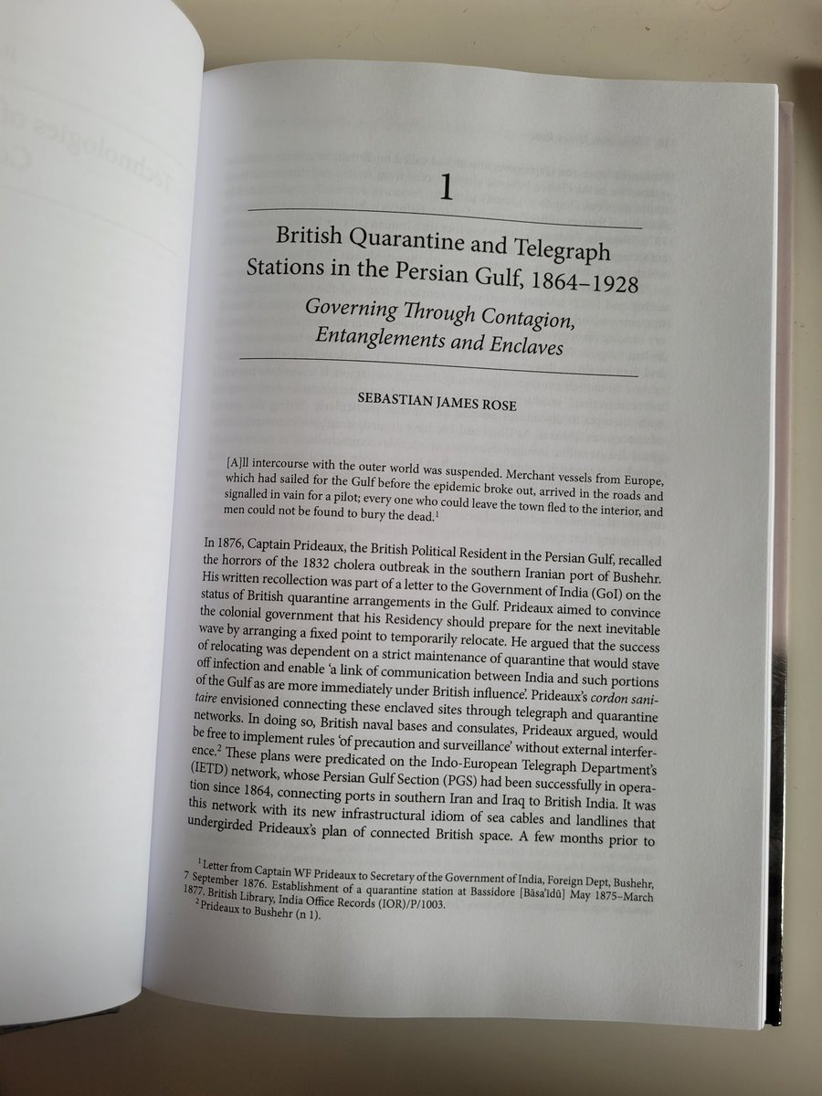 sebrose91's tweet image. 🚨Publication alert!

My chapter, 'British Quarantine and Telegraph Stations in the Persian Gulf, 1864–1928: Governing Through Contagion, Entanglements and Enclaves', in the excellent open access collected volume, Contagion, Technology, and Law at the Limits, is out now!