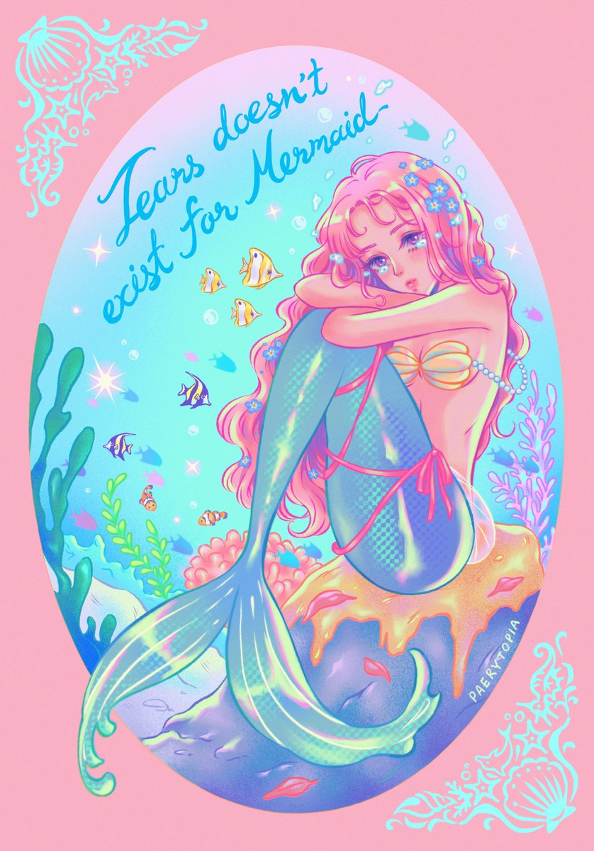 𝑩𝒖𝒕 𝒂 𝒎𝒆𝒓𝒎𝒂𝒊𝒅 𝒉𝒂𝒔 𝒏𝒐 𝒕𝒆𝒂𝒓𝒔, 𝒂𝒏𝒅 𝒕𝒉𝒆𝒓𝒆𝒇𝒐𝒓𝒆 𝒔𝒉𝒆 𝒔𝒖𝒇𝒇𝒆𝒓𝒔 𝒔𝒐 𝒎𝒖𝒄𝒉 𝒎𝒐𝒓𝒆.🧜‍♀️💧  

แต่นางเงือกไม่มีน้ำตาเธอจึงทนทุกข์ทรมานยิ่งกว่าสิ่งใด 🫧