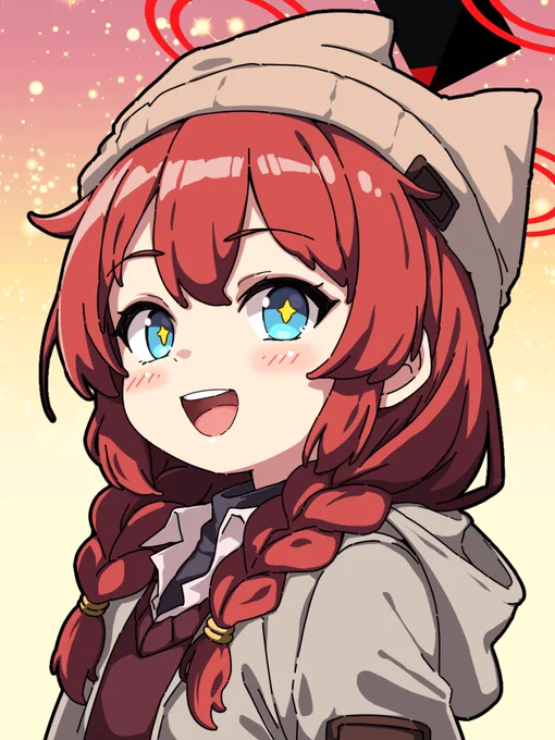 マキちゃん(キャンプ)#ブルアカ イベントスチルの目がキラキラなマキちゃんが狂おしいほど好き