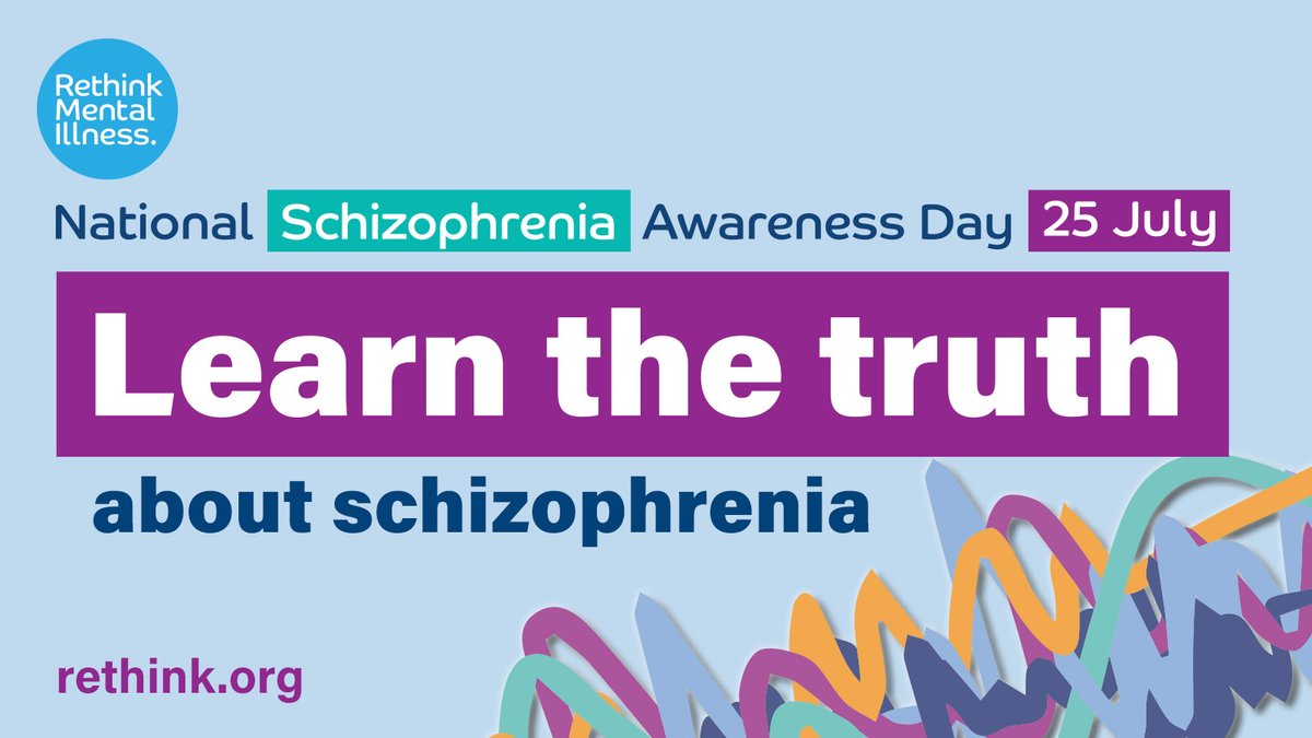 Rethink_'s tweet photo. 🗓️ Just two days to go until #NSAD24.

1 in 100 people live with schizophrenia, yet it is still hugely misunderstood and stigmatised. 

On 25 July, that changes. Find out how to get involved 👉 https://t.co/qZvkB12641 https://t.co/Dqy3a8VxF8