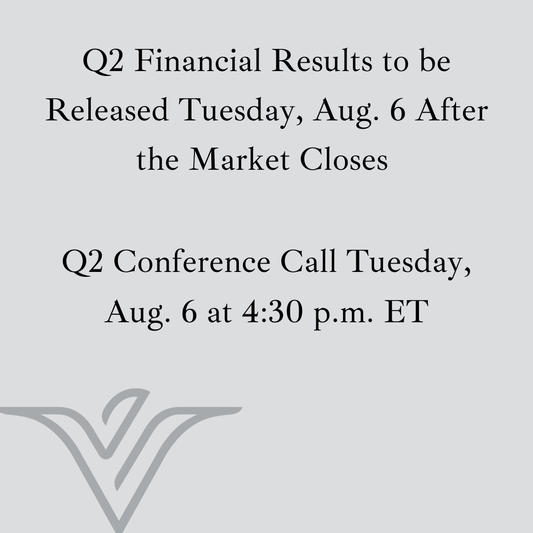Today, we announced that we will release our financial results for our second quarter ended June 30, 2024 on Tuesday, Aug. 6, 2024 after the market closes. Read the release: hubs.la/Q02HBTJt0
$VREO $VREOF