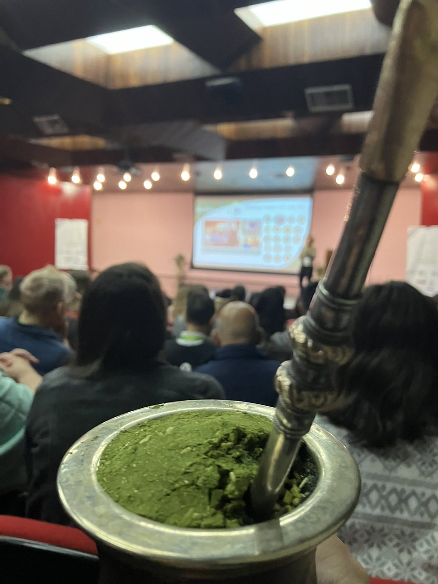 Having a great Chimarrão at #ISAE2024 Wood-Gush Memorial lecture by Patricia Izar (USP)