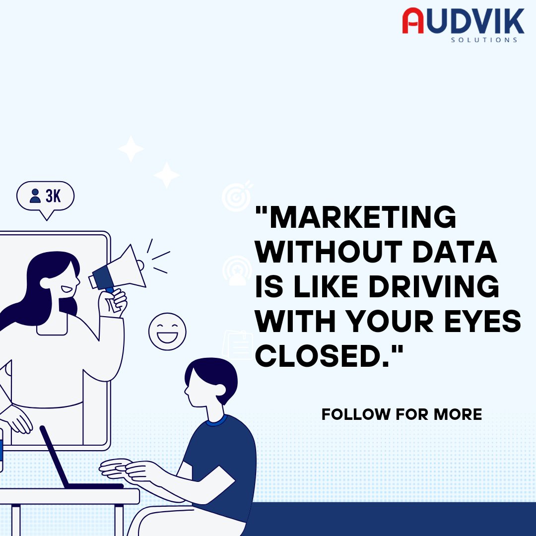 audvik_sol's tweet photo. Marketing without strategy is like driving with your eyes closed. At Audvik Solutions, we provide the roadmap to guide your brand to success. Let us help you navigate the journey with our expert marketing services.
#MarketingStrategy #BrandSuccess #advertising  #AudvikSolutions https://t.co/BUbxWcSNDE
