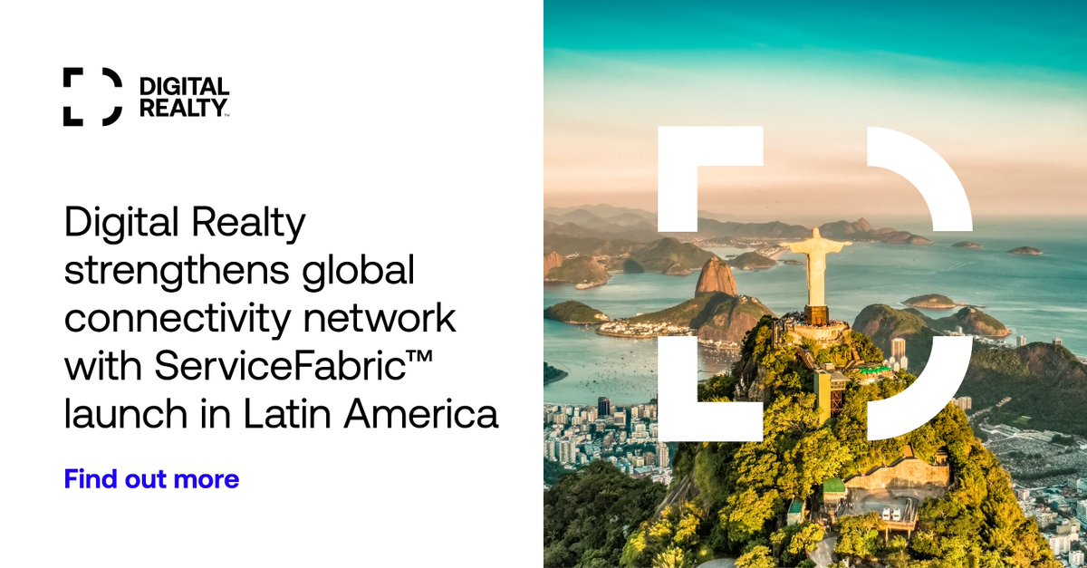 Exciting news! 🌟 Digital Realty's ServiceFabric™ platform has officially launched in São Paulo, Brazil, making it easier to drive digital transformation. 💻✨