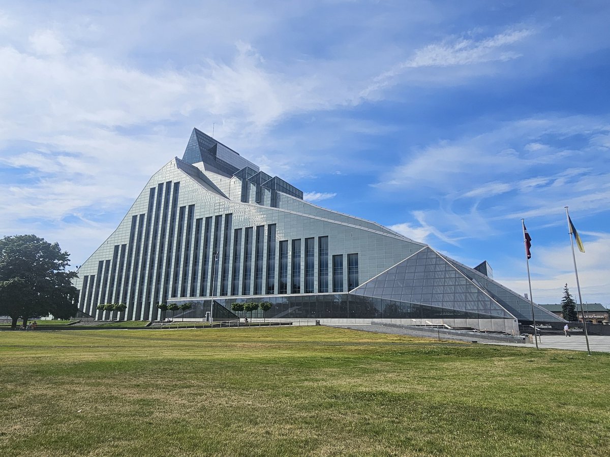 alanbrine's tweet photo. Visit to @LNB_lv National Library of Latvia known as the Castle of Light #Riga today #librariansontour https://t.co/G1NGj5lZKS