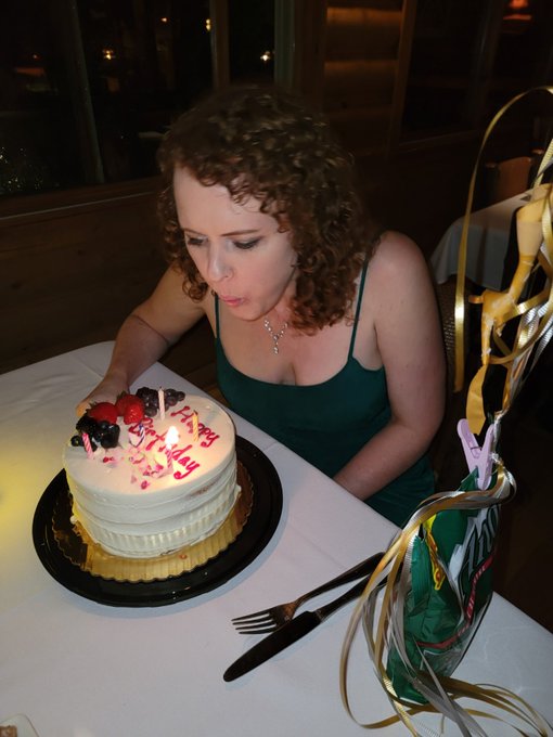 It's my birthday week.  I have wonderful friends and it was so nice of them to celebrate with me.  https://t<a href="/tag/cake"class="tags"><span>#cake</span></a><a href="/tag/flowers"class="tags"><span>#flowers</span></a><a href="/tag/party"class="tags"><span>#party</span></a><a href="/tag/birthday"class="tags"><span>#birthday</span></a><a href="/tag/redhead"class="tags"><span>#redhead</span></a><a href="/tag/balloons"class="tags"><span>#balloons</span></a>