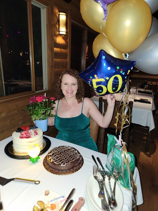 It's my birthday week.  I have wonderful friends and it was so nice of them to celebrate with me.  https://t<a href="/tag/cake"class="tags"><span>#cake</span></a><a href="/tag/flowers"class="tags"><span>#flowers</span></a><a href="/tag/party"class="tags"><span>#party</span></a><a href="/tag/birthday"class="tags"><span>#birthday</span></a><a href="/tag/redhead"class="tags"><span>#redhead</span></a><a href="/tag/balloons"class="tags"><span>#balloons</span></a>