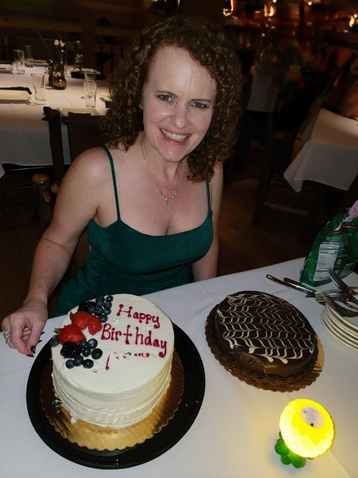 It's my birthday week.  I have wonderful friends and it was so nice of them to celebrate with me.  https://t<a href="/tag/cake"class="tags"><span>#cake</span></a><a href="/tag/flowers"class="tags"><span>#flowers</span></a><a href="/tag/party"class="tags"><span>#party</span></a><a href="/tag/birthday"class="tags"><span>#birthday</span></a><a href="/tag/redhead"class="tags"><span>#redhead</span></a><a href="/tag/balloons"class="tags"><span>#balloons</span></a>