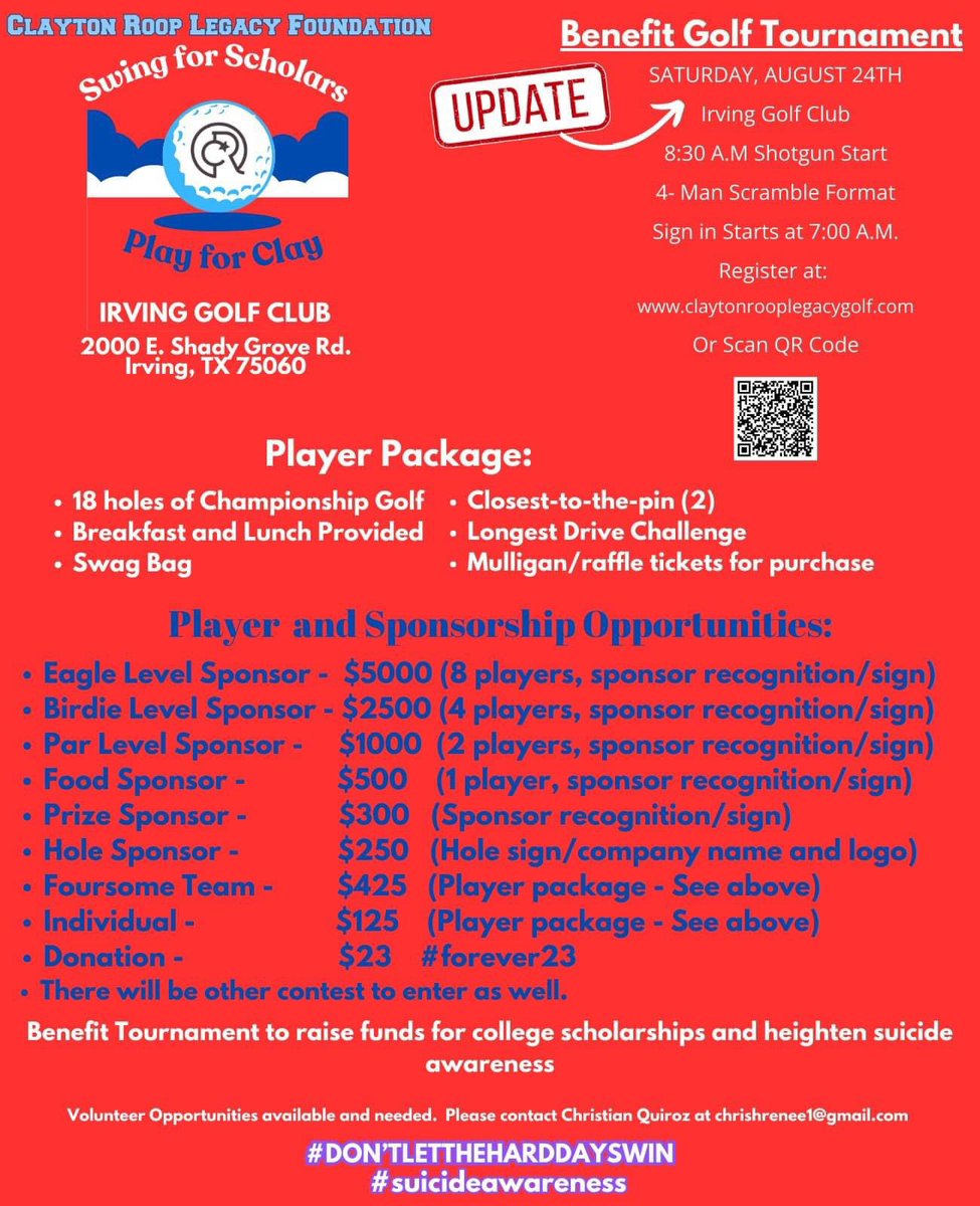 Clayton Roop Legacy Scholarship tweet media