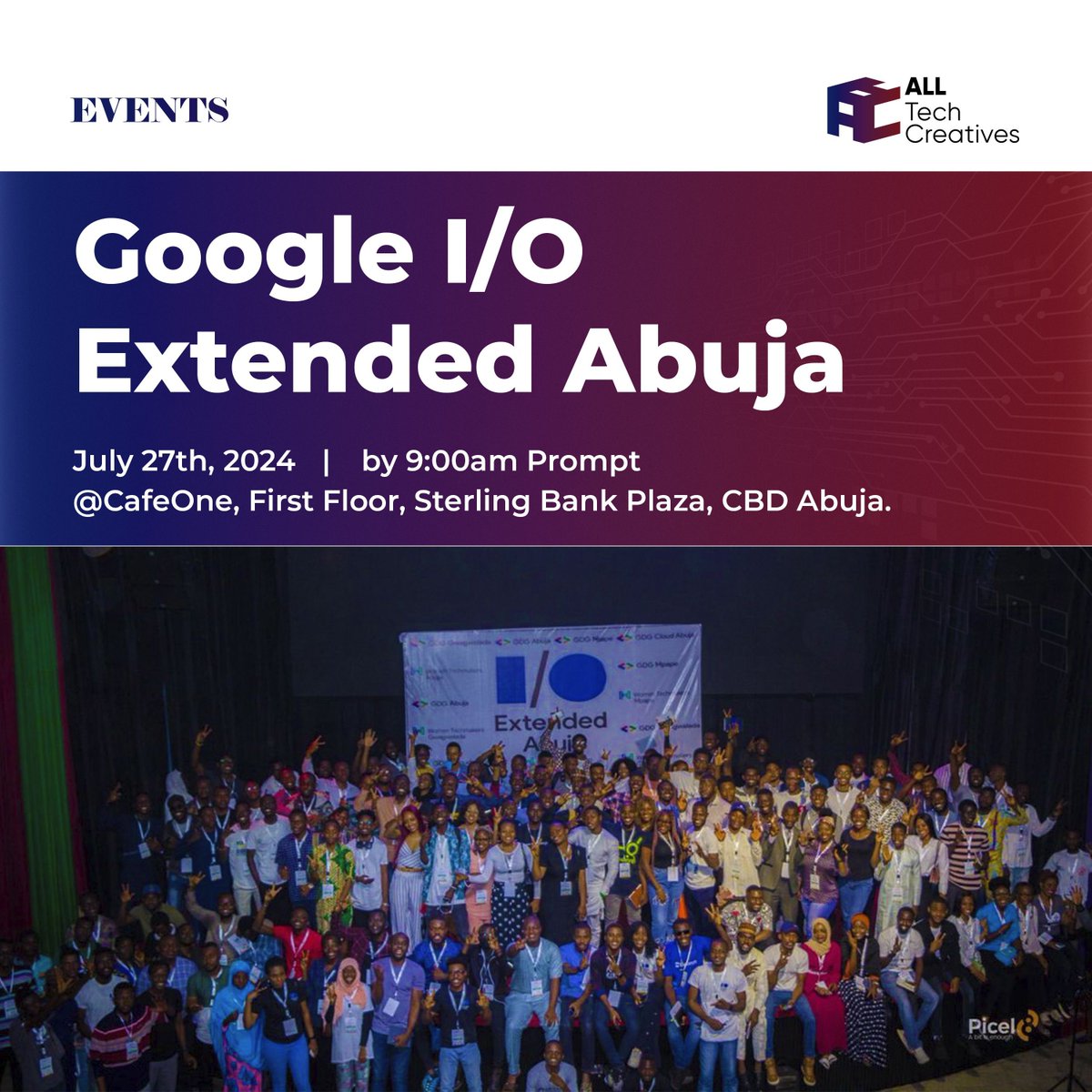 TechAbuja's tweet image. Join us at Cafe One, on the 27th of July 2024 at 9am for an exciting Google I/O Extended event. 

Stay updated on the latest developments in technology and network with industry professionals. 

See you there! 

#GoogleIOExtended #AbujaTechScene #AllTechCreatives #TechAbuja