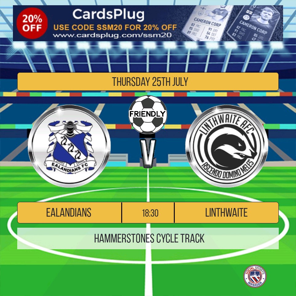 Ealandians FC (@ealandians_fc) on Twitter photo We are back in action this week as a mixed squad face County Cup finalists <a href="/linthwaitefc2/">Linthwaite Badgers</a> in a pre season fixture at Hammerstones. Another chance to get some much needed minutes in the tank with the season only 3 weeks away #UTE We are back in action this week as a mixed squad face County Cup finalists <a href="/linthwaitefc2/">Linthwaite Badgers</a> in a pre season fixture at Hammerstones. Another chance to get some much needed minutes in the tank with the season only 3 weeks away #UTE
