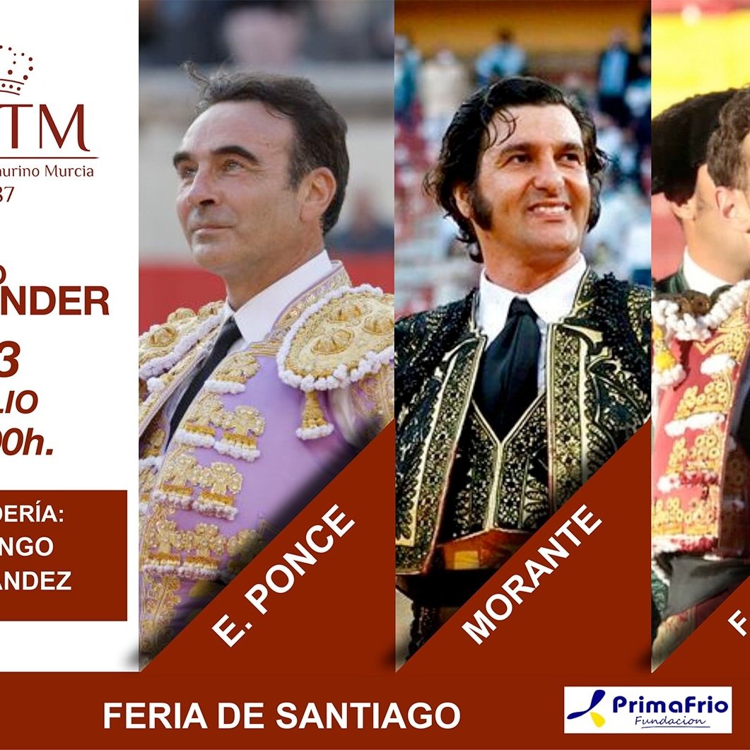 MU1955's tweet photo. Buenos ingredientes no le faltan a la corrida de hoy en Santander, reapariciónes de Ponce y de Morante. Desde el Real Club Taurino de Murcia. https://t.co/1kH4beb3wq