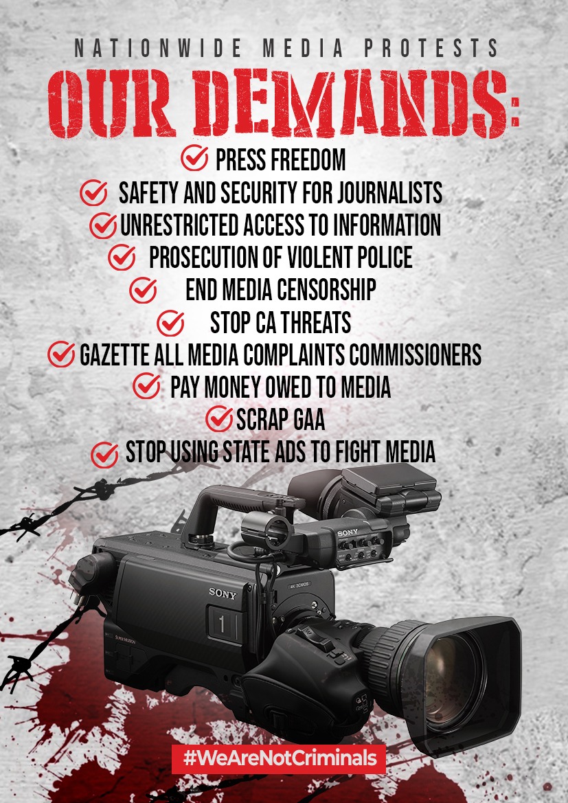 Tomorrow from 10am the media and journalists in Kenya will protest against increasing attacks and threats to press freedom. Journalists have been shot by police and abducted for doing their work
#JournalismMatters 
#WeAreNotCriminals #JournalistsAreNotCriminals