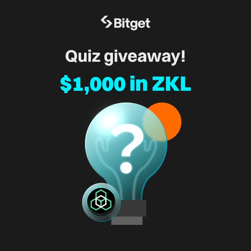 bitget's tweet photo. Think you know everything about zkLink $ZKL? 📚

Prove it and win a share of our $1,000 quiz giveaway!

Here's how: 
✅ Follow @bitgetglobal &amp; RT 
✅ Dive into the article about @zkLink_Official and complete the quiz: https://t.co/ArrkLH8rCv
🎁 20 winners * $50 in ZKL each
