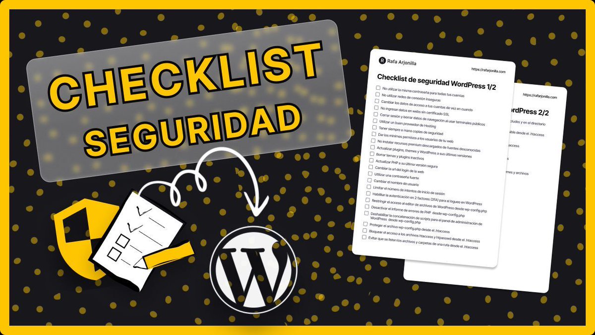 Comprueba la seguridad de tu web WordPress [Checklist INTERACTIVO]
🛡️ buff.ly/4dIayOb