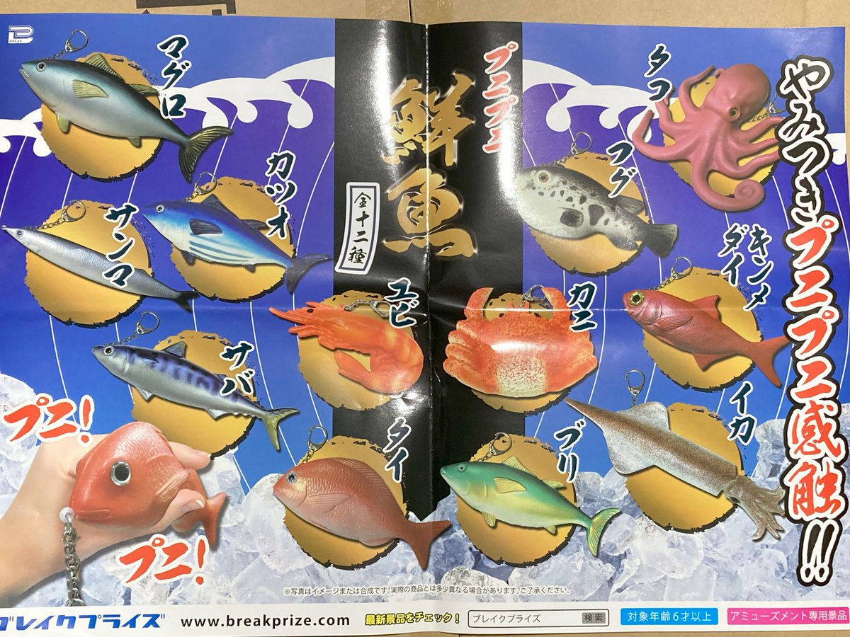 景品入荷情報】 #プニプニ鮮魚13 入荷致しました! ぷにぷに素材が 