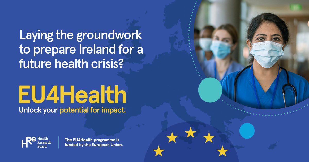 📢🇪🇺 Almost €150m in funding to strengthen Irish and EU resources to manage cross-border health threats – check out the latest #EU4Health calls to see how you can make an impact in preparing for future health crises
 
Full details: bit.ly/3Wy6TvW