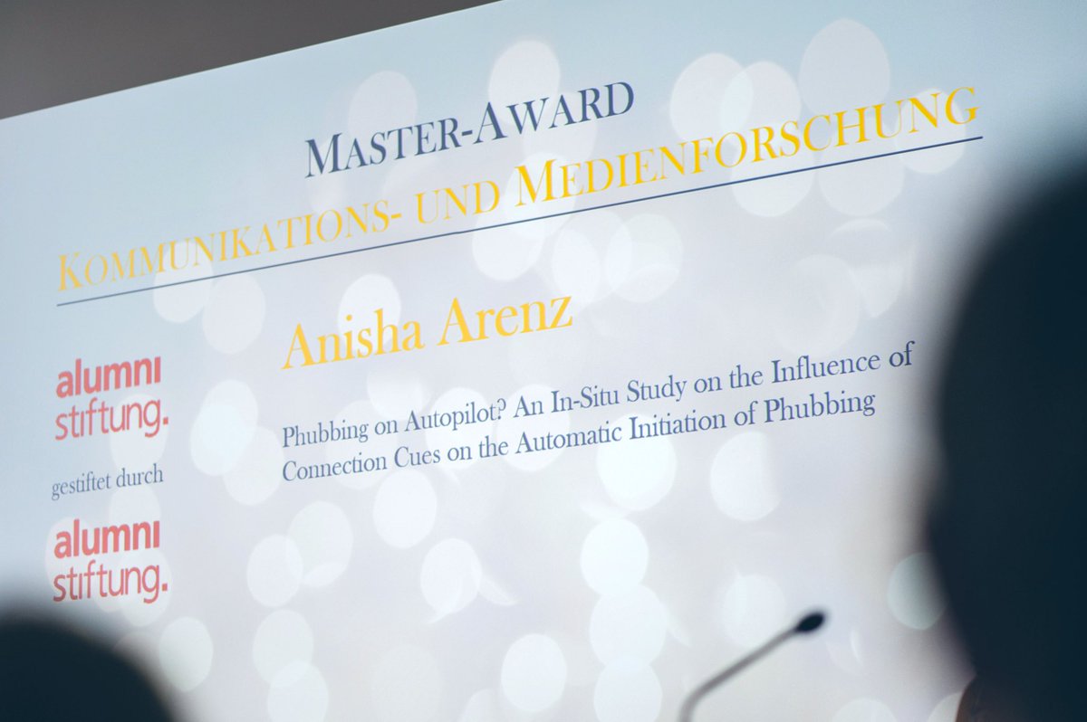 Anisha Arenz (@anisha_arenz) on Twitter photo Very happy to have been awarded for an outstanding master thesis at <a href="/ifp_mainz/">Institut für Publizistik</a>, sponsored by the Alumni Foundation (rep. by C. Schemer)🎓🎉 Many thanks to my thesis supervisors <a href="/anna_stockmann/">Anna Schnauber-Stockmann</a> and <a href="/LeonardReinecke/">Leonard Reinecke</a> for the amazing support! Very happy to have been awarded for an outstanding master thesis at <a href="/ifp_mainz/">Institut für Publizistik</a>, sponsored by the Alumni Foundation (rep. by C. Schemer)🎓🎉 Many thanks to my thesis supervisors <a href="/anna_stockmann/">Anna Schnauber-Stockmann</a> and <a href="/LeonardReinecke/">Leonard Reinecke</a> for the amazing support!