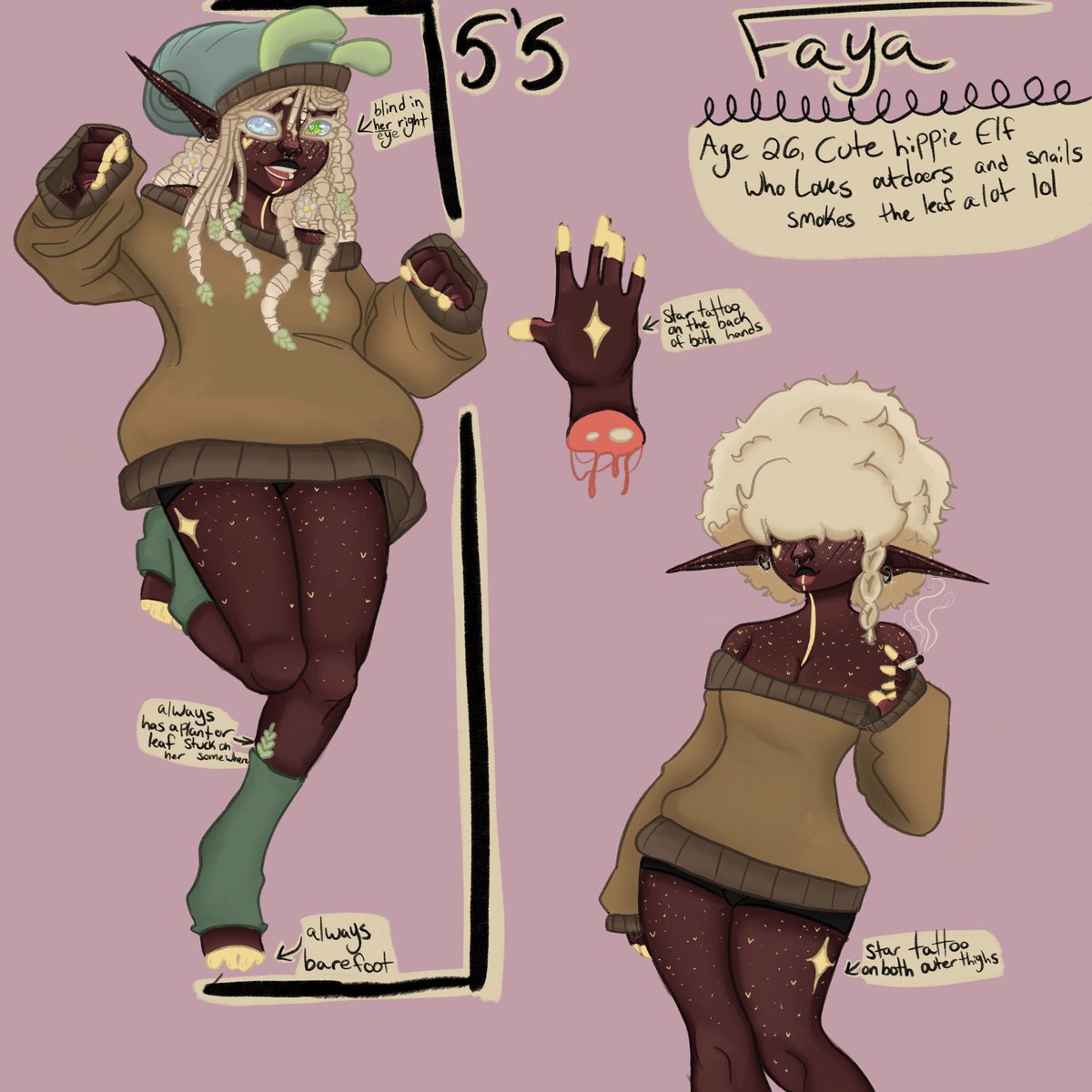 EekClouds's tweet photo. Popping off with a new oc!! Cute lil elf hippie who loves snails and smoking 💜
#fanart #myoriginalart #digitalsketch #digital #digitalart #procreate #procreateart #procreatedrawing #procreateillustration #digitalillustration #drawing #art #demongirl #demonart #ocart #sketch https://t.co/wXHILPd48q