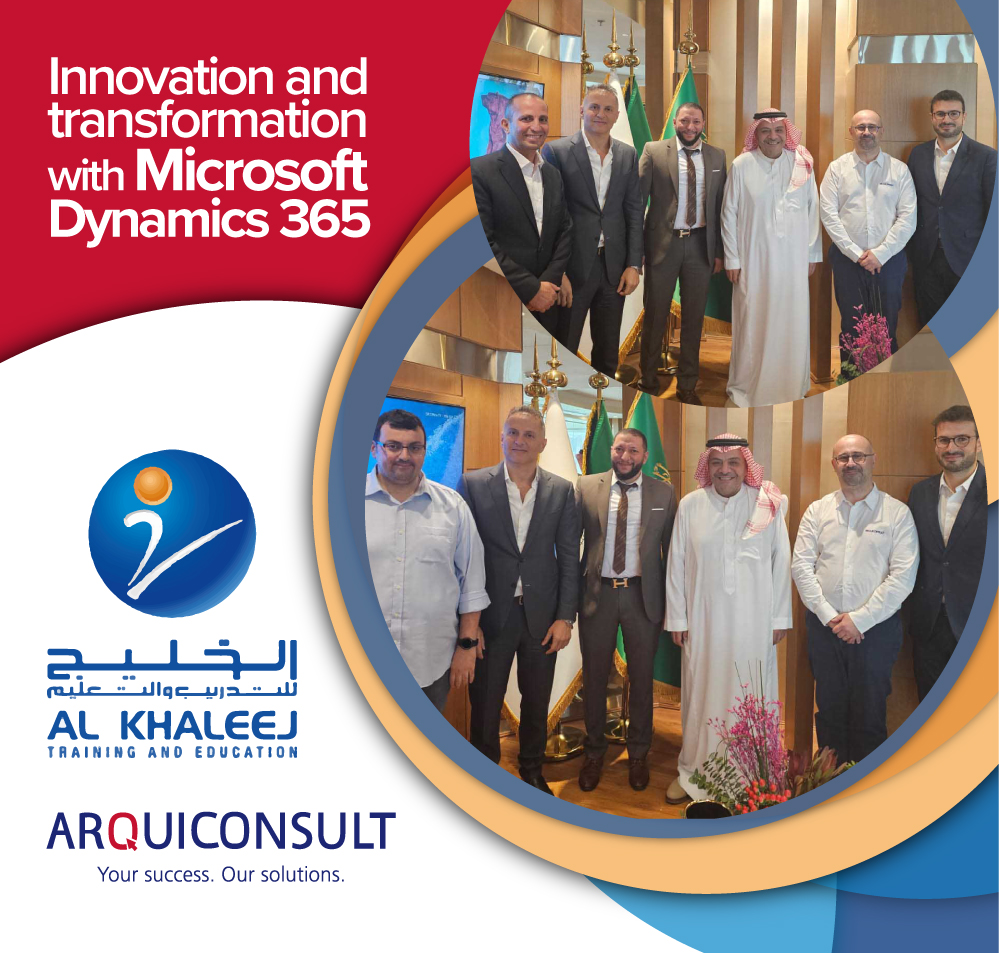 Arquiconsult's tweet image. Arquiconsult is proud to announce that it has been awarded a significant digital transformation project by ALKHALEEJ: arquiconsult.com/en. Hugo Azevedo, Luís Fernandes e Solyman Rafae.
#D365FO #CustomerEngament #Dynamics365CRM #Dynamics365ERP #DigitalTransformation